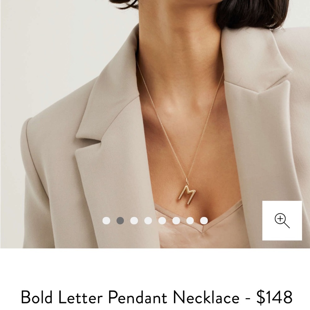 Mejuri “G” Bold Letter Pendant Necklace